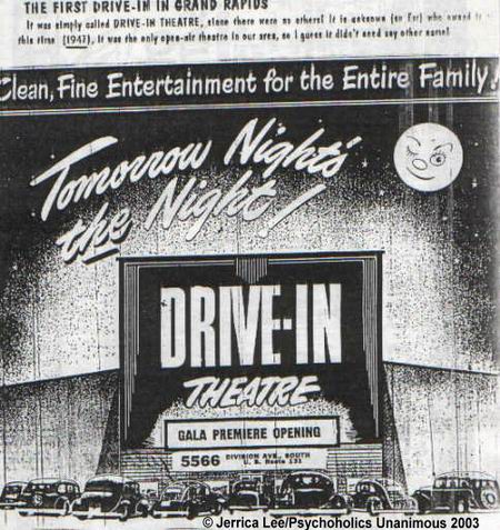 Stardust Drive-In Theatre - DIVISION GRAND OPENING AD 1947 COURTESY JERRICA LEE